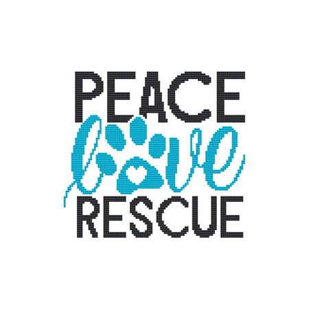 (image for) A Paw Rescue Saying - Peace Love Rescue